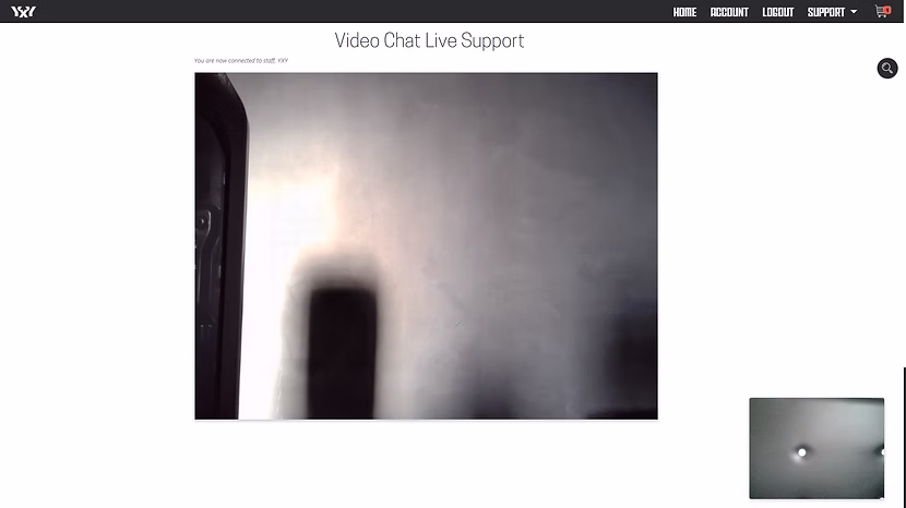 Support staff video call